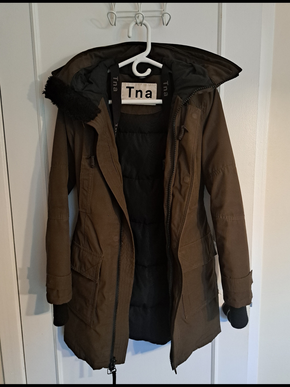 Tna Women's Olive Green Parka Jacket